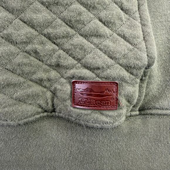 L.L. Bean Women’s Olive Quilted Quarter-Zip Pullover Sweater Size XS - Picture 5 of 10